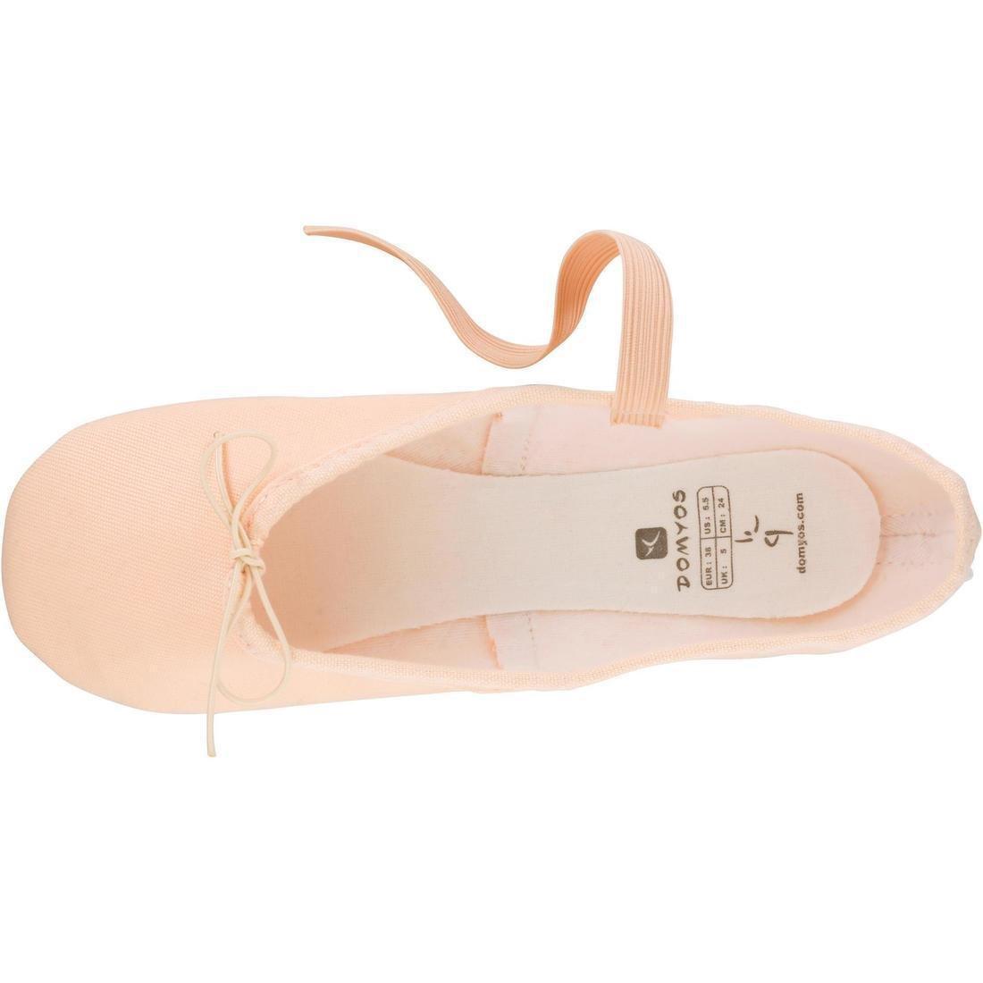 Woven Demi-Pointe Ballet Shoes Salmon Title, No Color, large image number 6