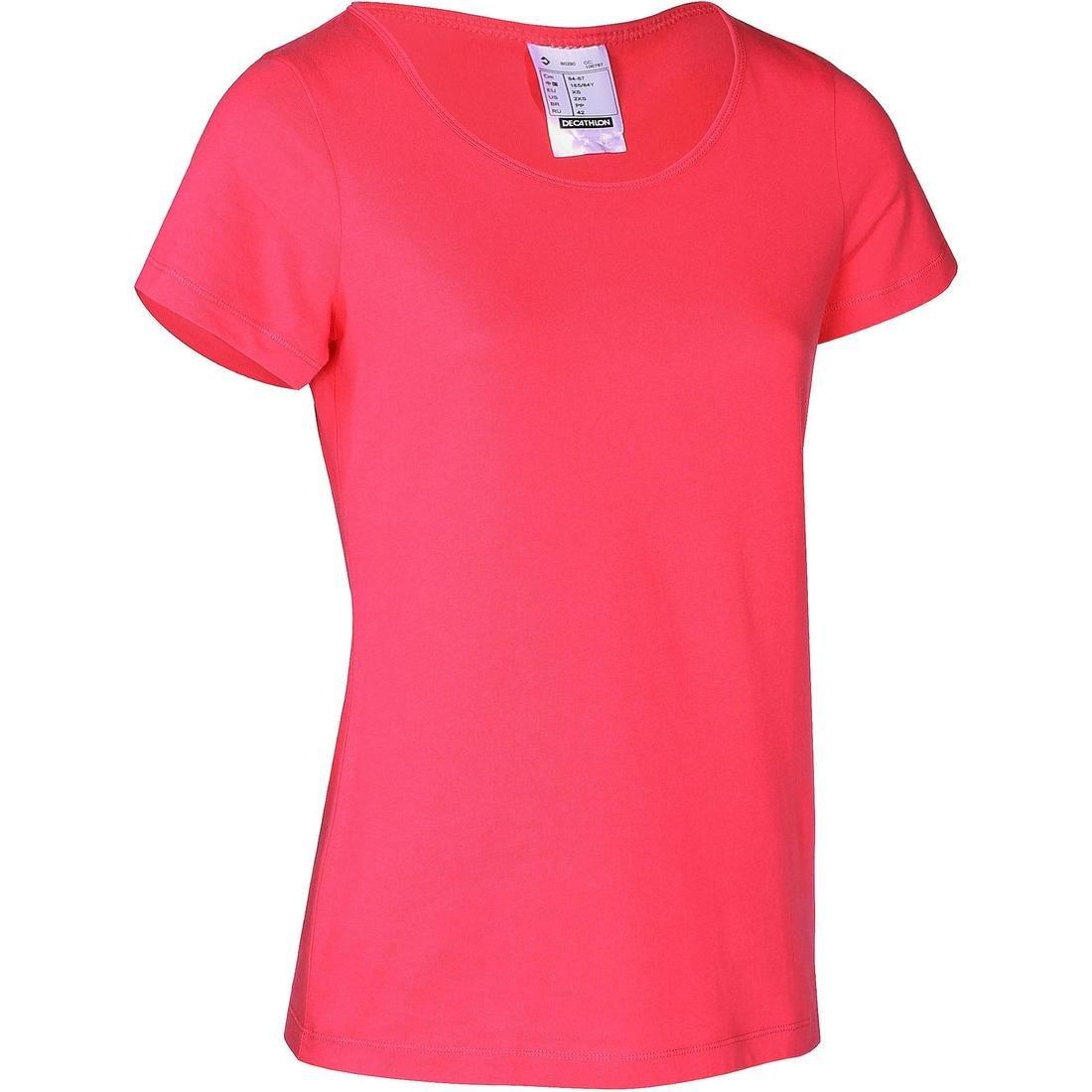 PINK 100% Cotton Fitness T-Shirt, No Color, large image number 0