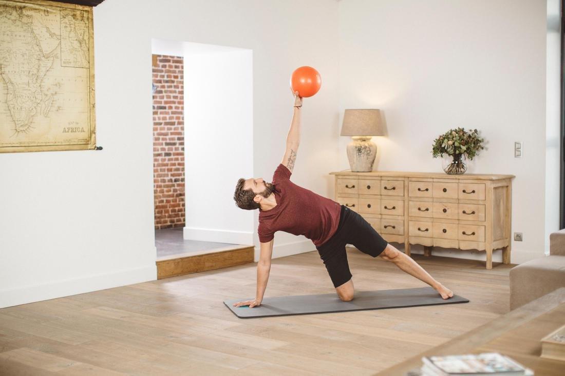 Large Pilates Soft Ball, Orange, No Color, large image number 7