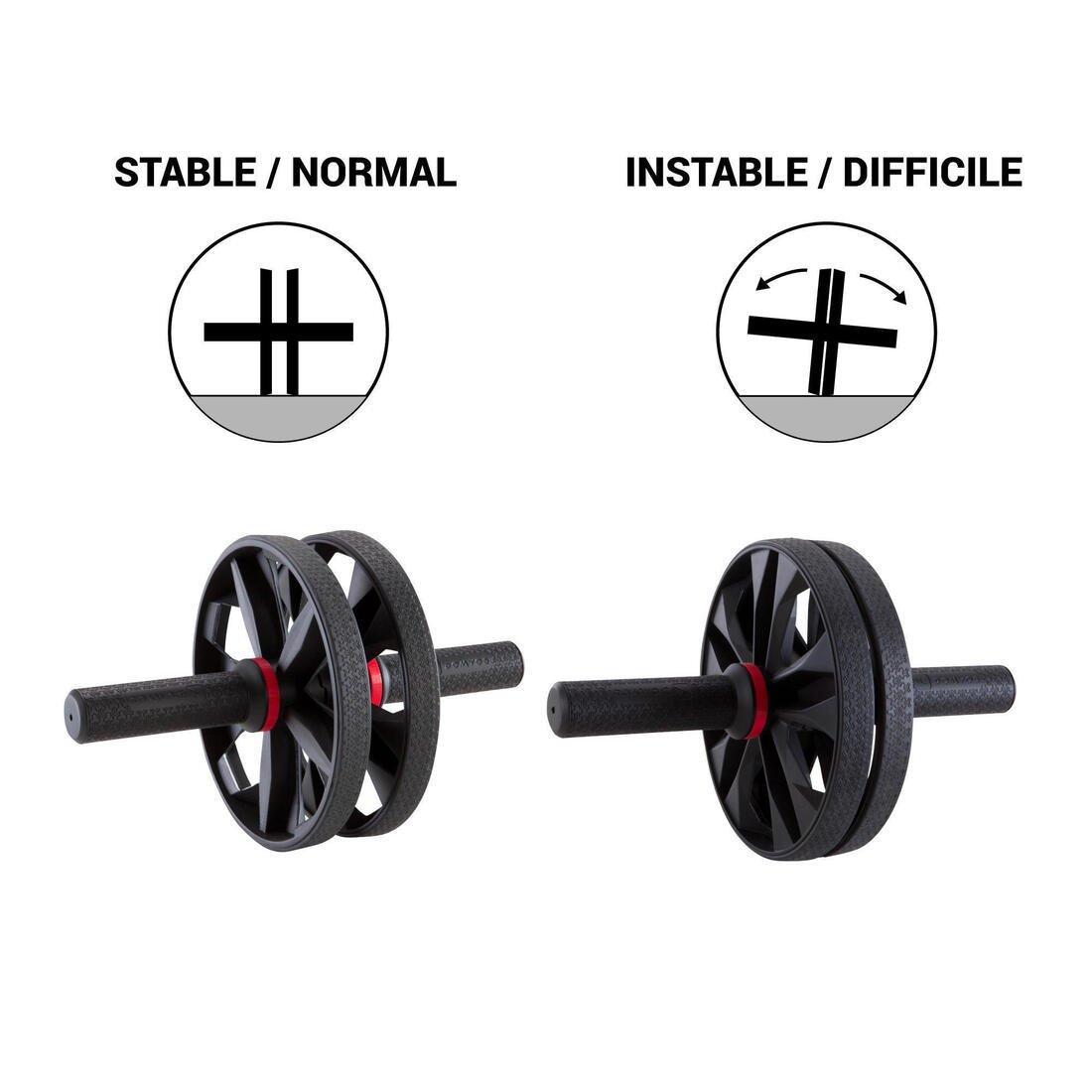 Unique size  Ab Wheel, Black, , large image number 1