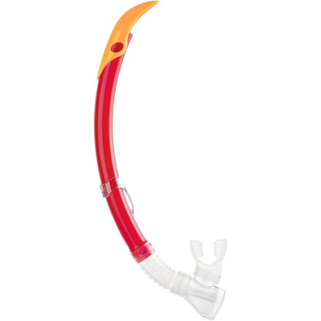 FRD120 freediving snorkel mask kit for adults red turquoise Title, No Color, large image number 2