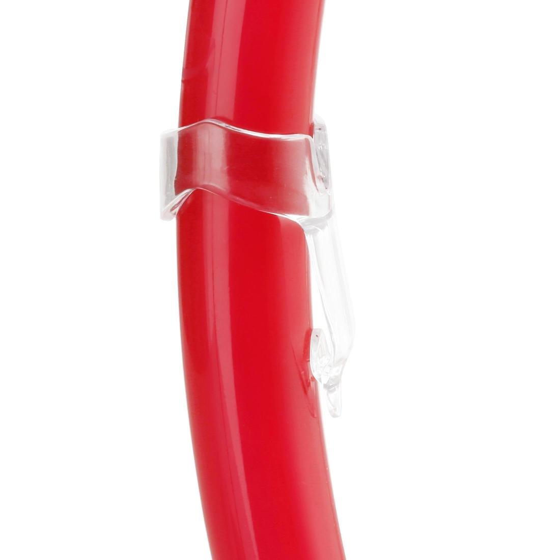 FRD120 freediving snorkel mask kit for adults red turquoise Title, No Color, large image number 10