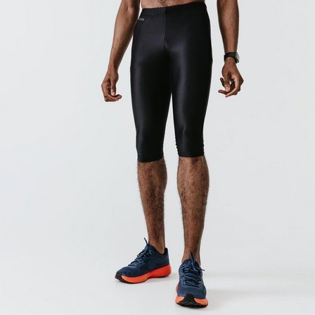 KALENJI - Small Kalenji Dry Men's Breathable Running Cropped Trousers, Black
