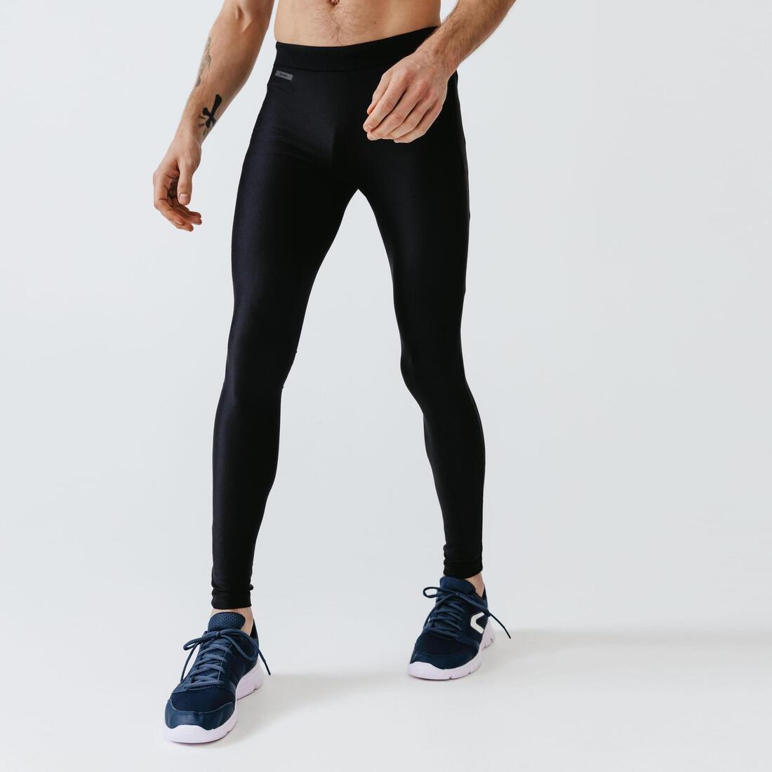 W44 L34  Men's Running Breathable Long Tights Dry - Black, , large image number 0