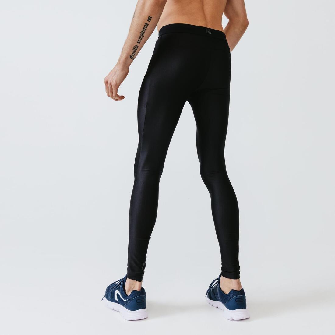 W44 L34  Men's Running Breathable Long Tights Dry - Black, , large image number 1