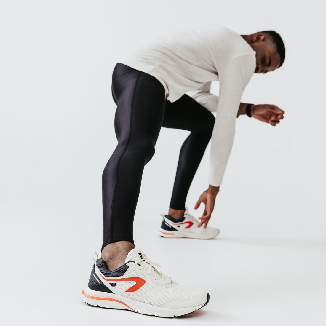 W44 L34  Men's Running Breathable Long Tights Dry - Black, , large image number 5