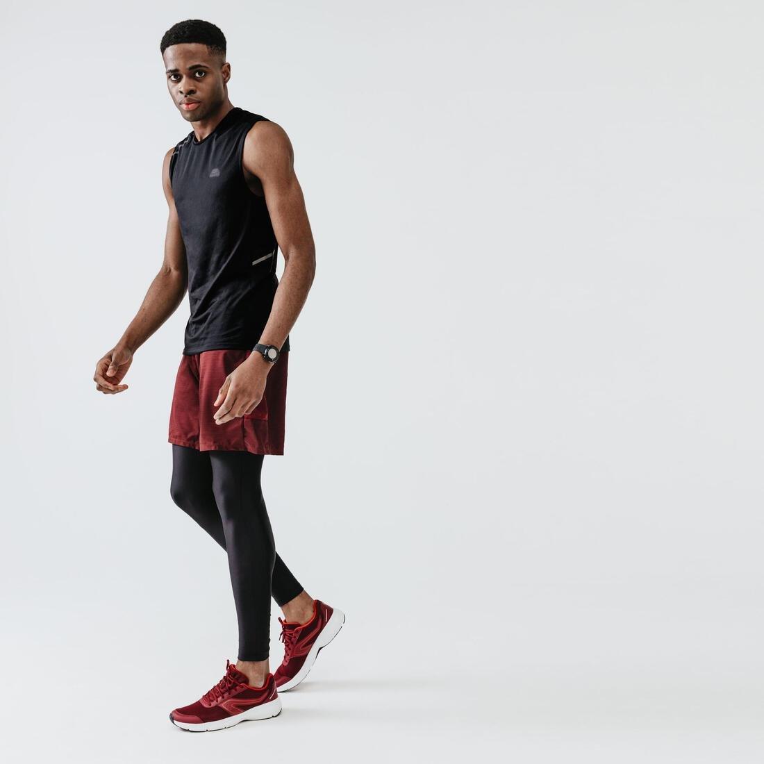 W44 L34  Men's Running Breathable Long Tights Dry - Black, , large image number 8