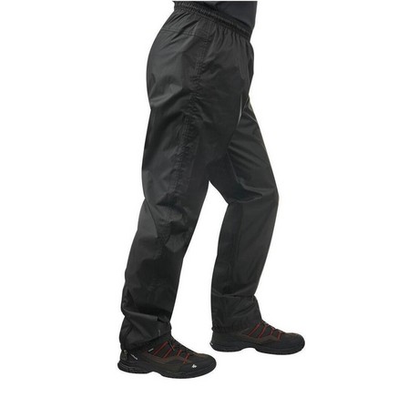 QUECHUA - W41 L34  Men's Waterproof Hiking OverTrousers NH500 Imper, Black