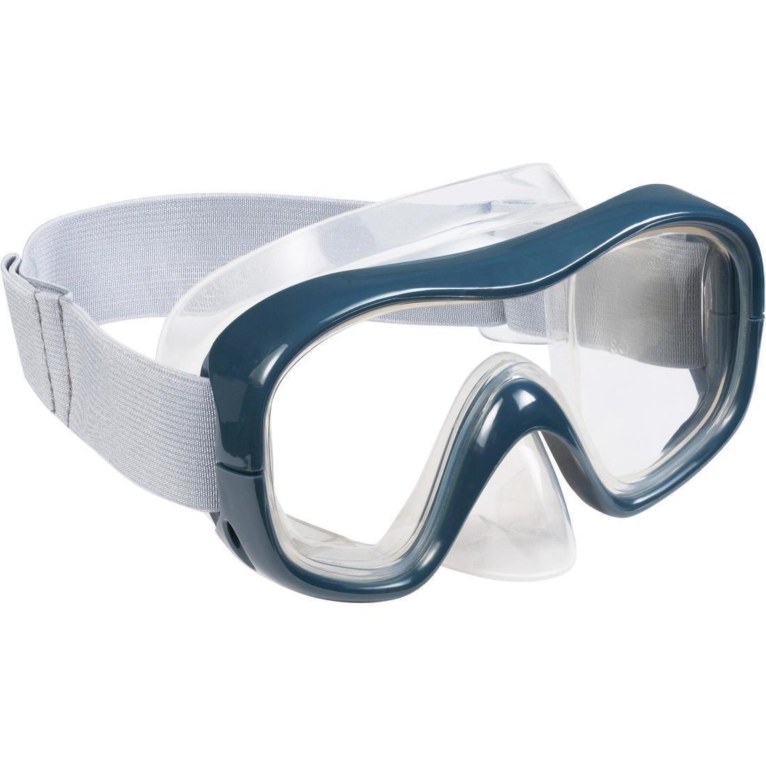 Small  SNK 500 Adult and Junior Mask and Snorkel Snorkelling Set, Storm Grey, , large image number 1