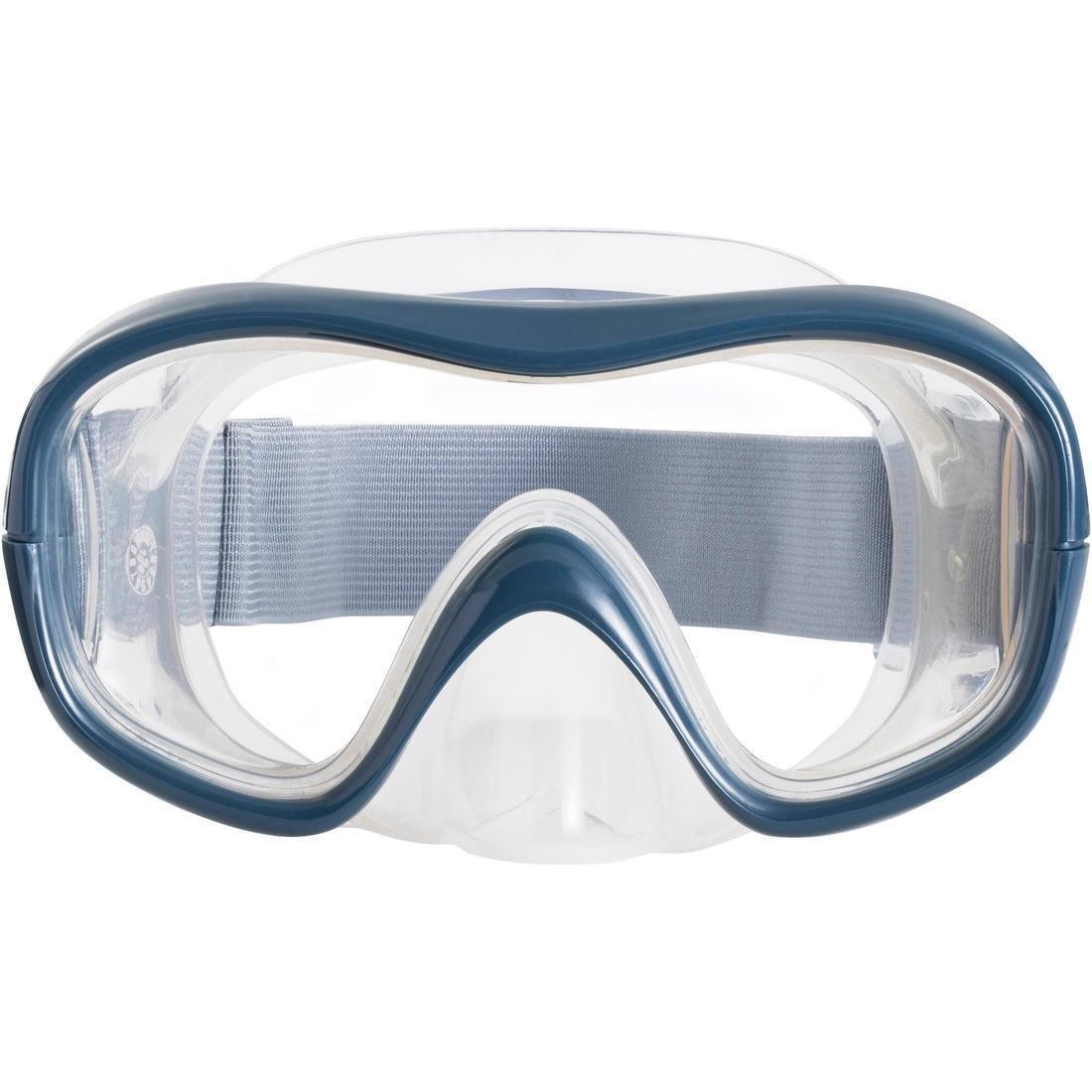 Small  SNK 500 Adult and Junior Mask and Snorkel Snorkelling Set, Storm Grey, , large image number 3