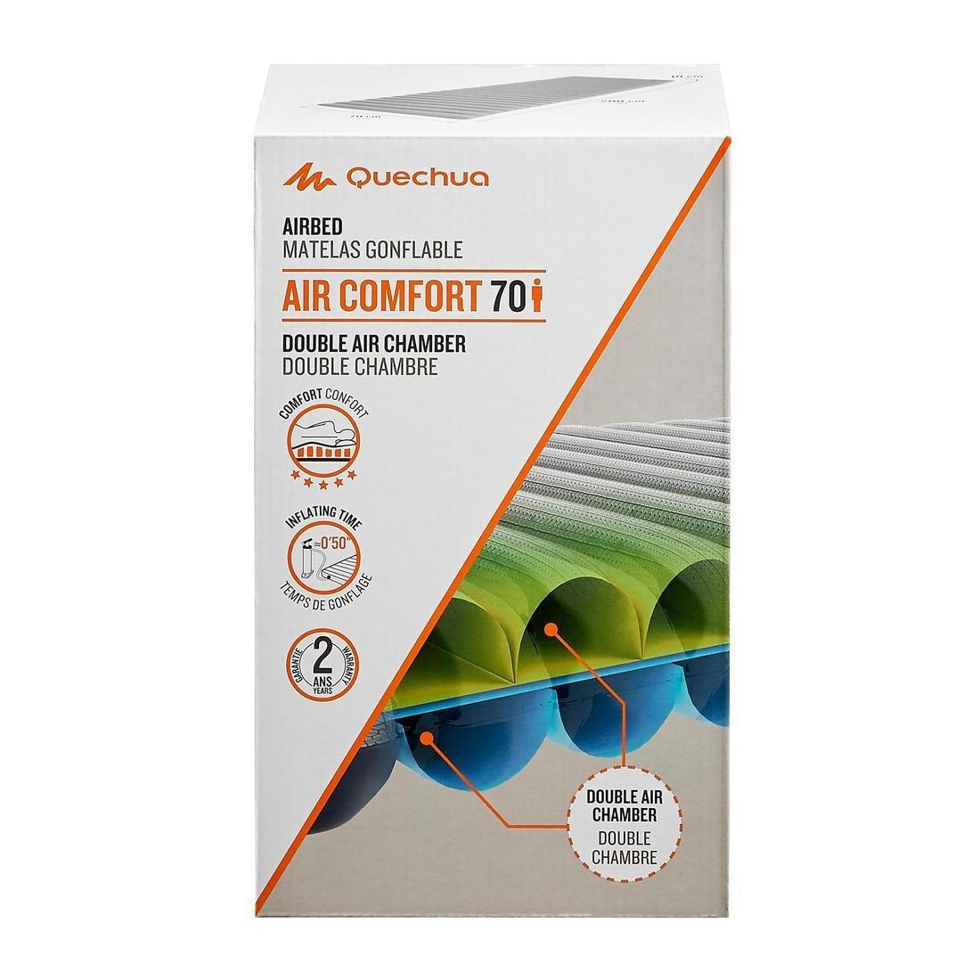 AIR COMFORT INFLATABLE CAMPING MATTRESS | 1 PERSON - WIDTH 70 CM Title, No Color, large image number 3