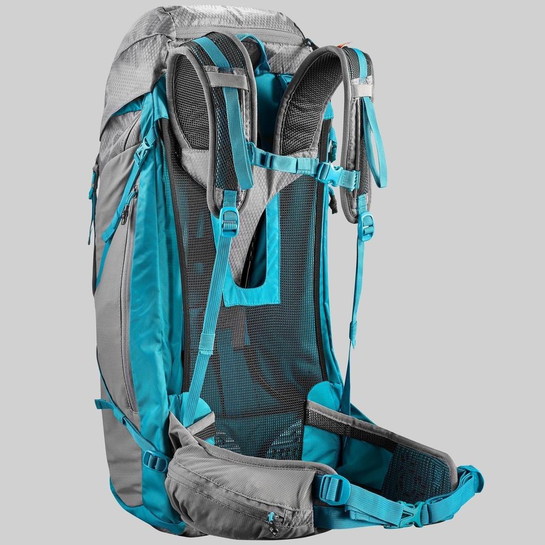 MH500 40L Women's Mountain Walking Backpack - Grey/Blue, No Color, large image number 2