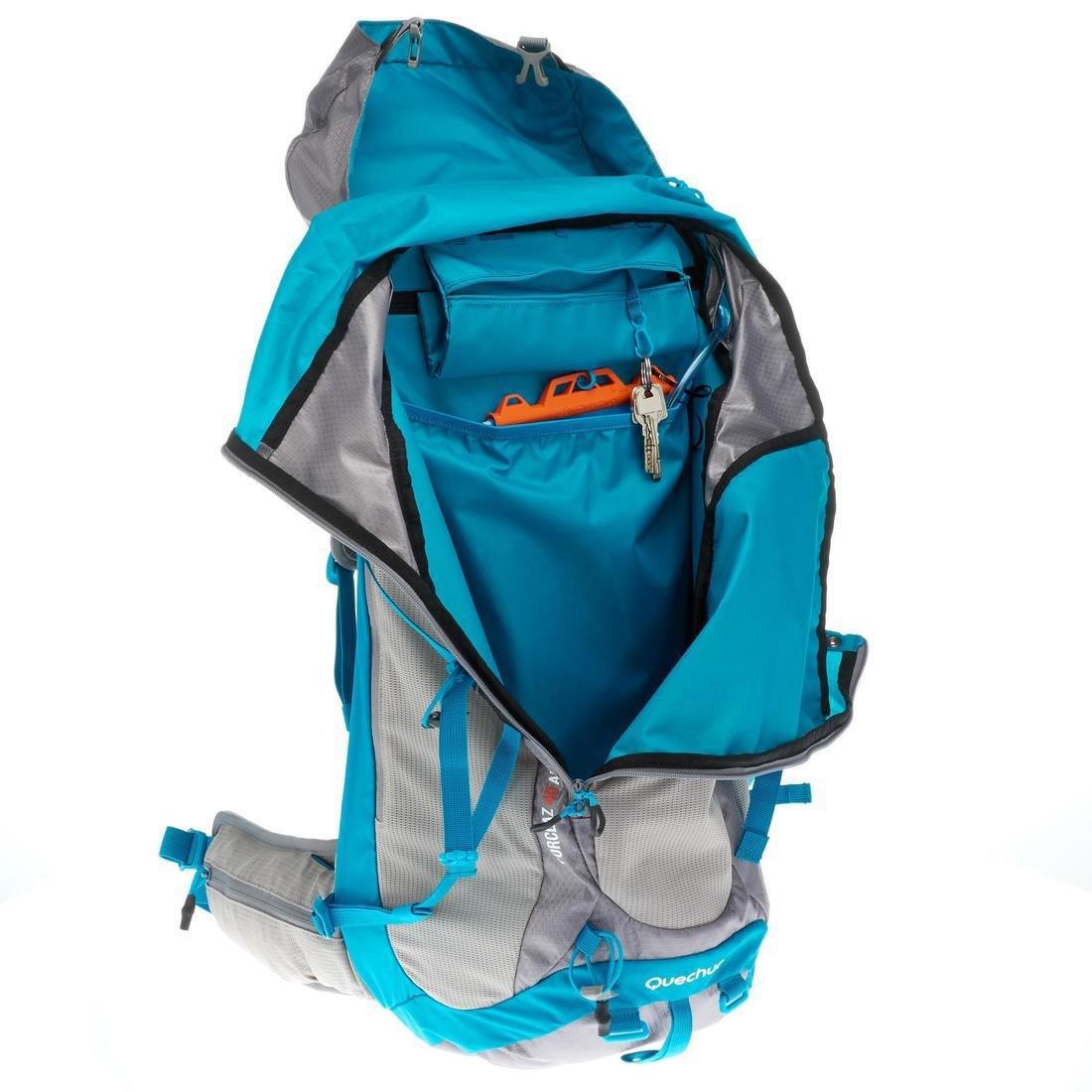 MH500 40L Women's Mountain Walking Backpack - Grey/Blue, No Color, large image number 4