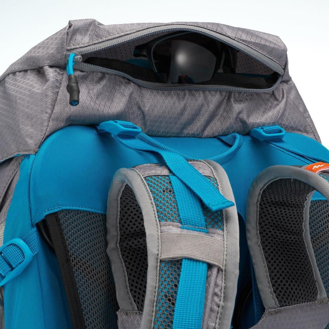 MH500 40L Women's Mountain Walking Backpack - Grey/Blue, No Color, large image number 7