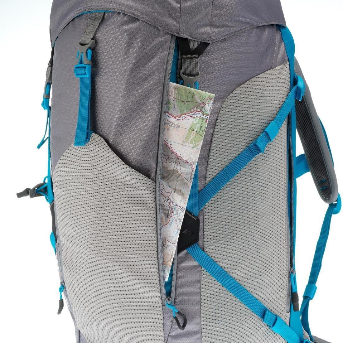 MH500 40L Women's Mountain Walking Backpack - Grey/Blue, No Color, large image number 9