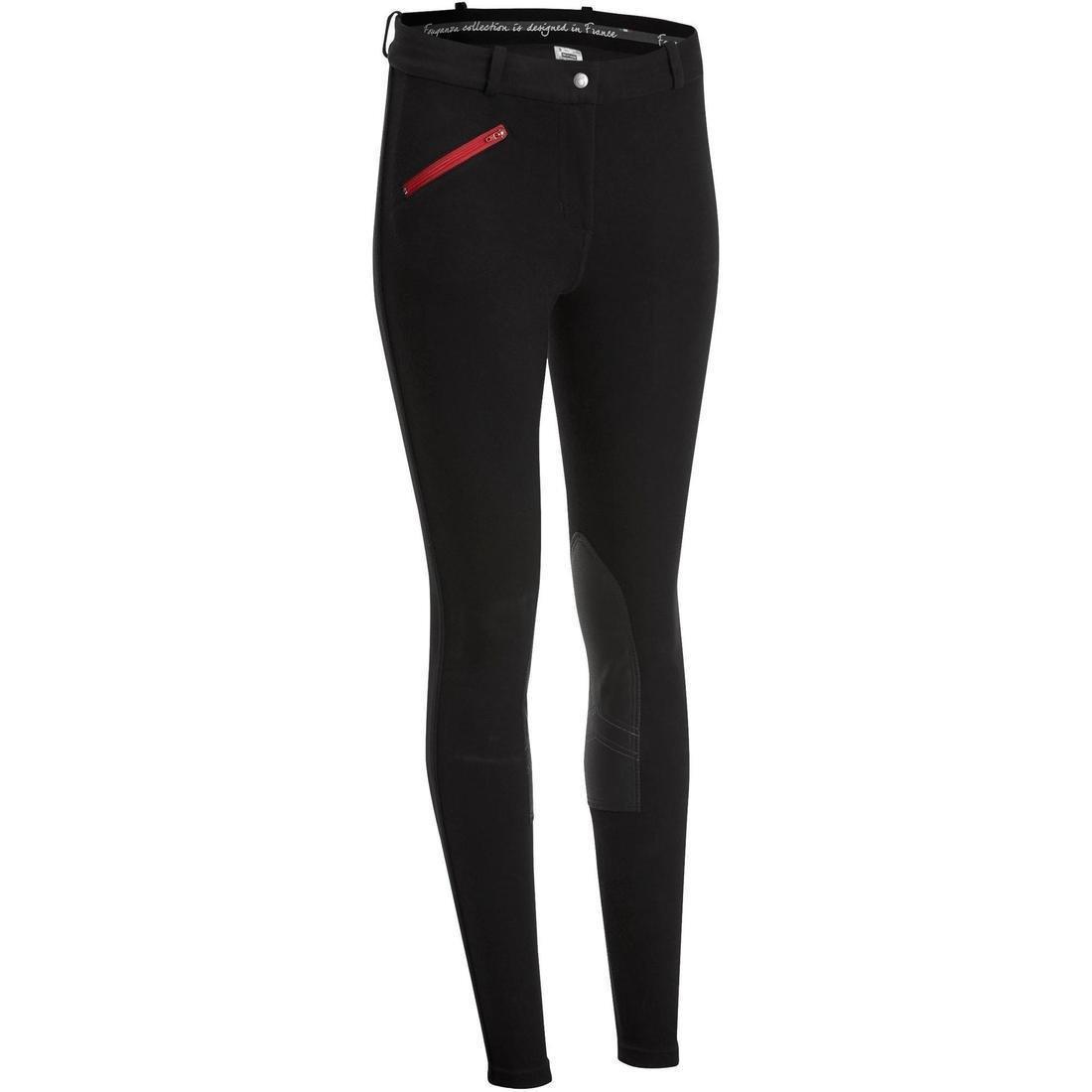Extra Small 140 Women's Grippy Horse Riding Jodhpurs, Black, , large image number 0