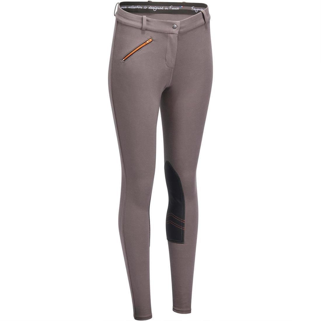Extra Small 140 Women's Grippy Horse Riding Jodhpurs, Black, , large image number 1