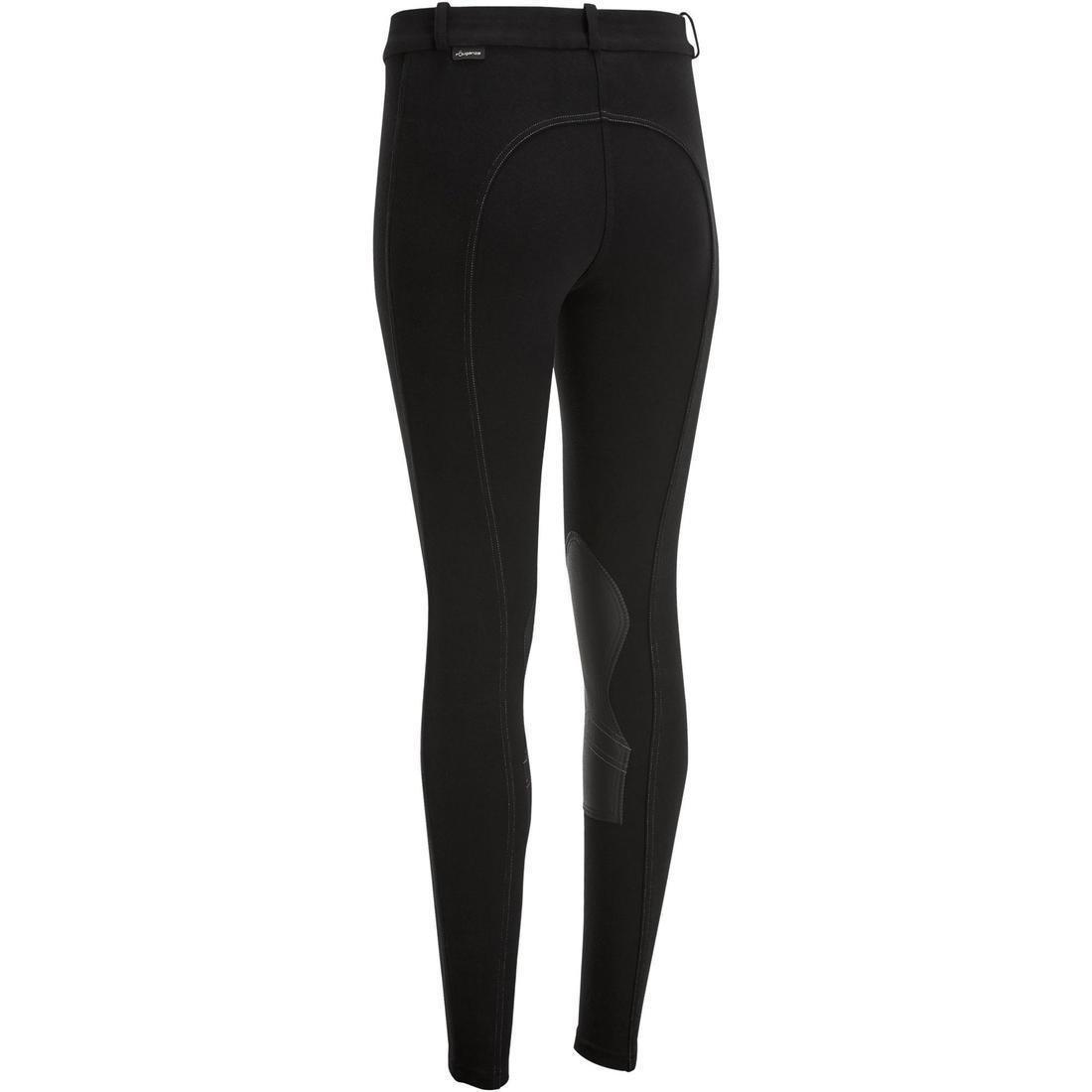 Extra Small 140 Women's Grippy Horse Riding Jodhpurs, Black, , large image number 9