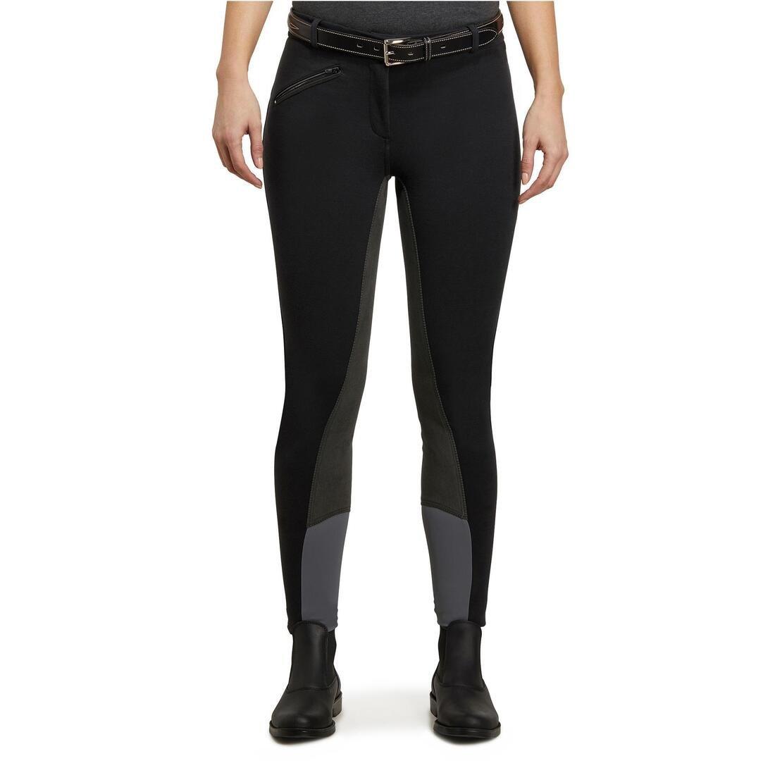 Extra Small  180 Fullseat Women's Horse Riding Jodhpurs, Black, , large image number 4