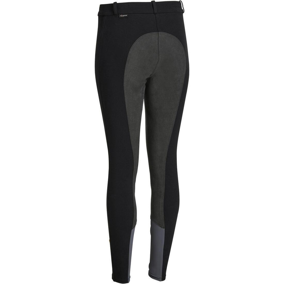 Large  180 Fullseat Women's Horse Riding Jodhpurs, Black, , large image number 1