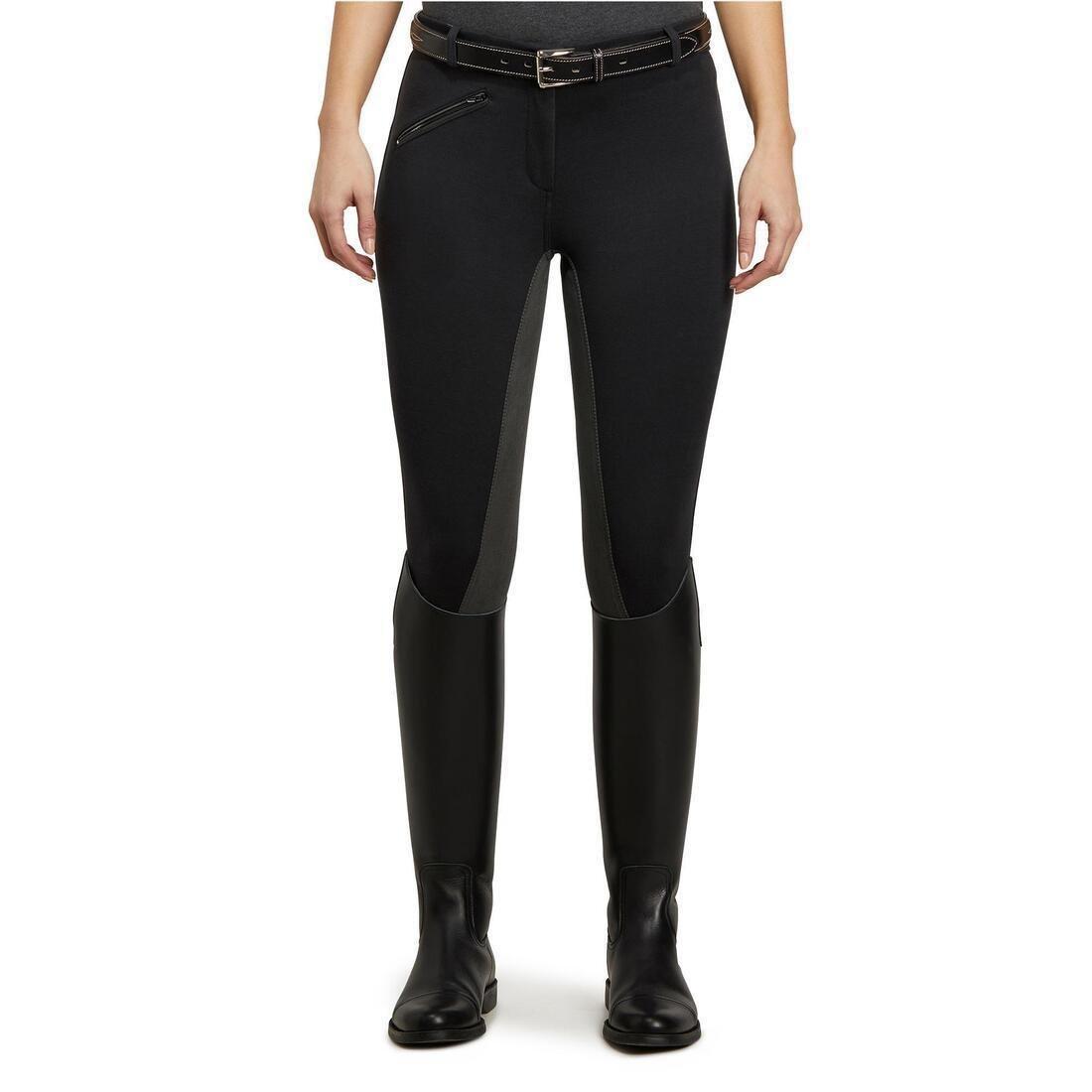 Large  180 Fullseat Women's Horse Riding Jodhpurs, Black, , large image number 2