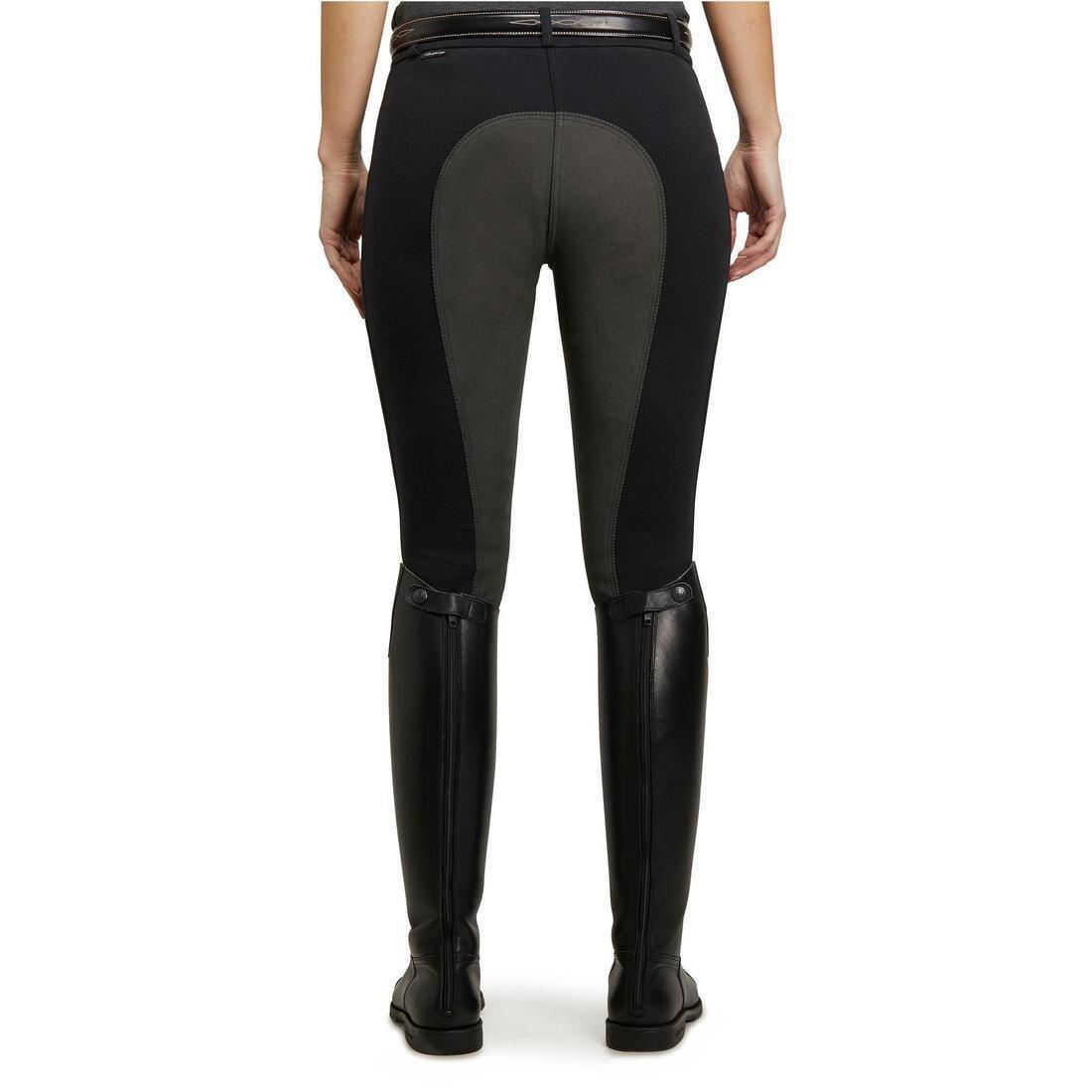 Large  180 Fullseat Women's Horse Riding Jodhpurs, Black, , large image number 3