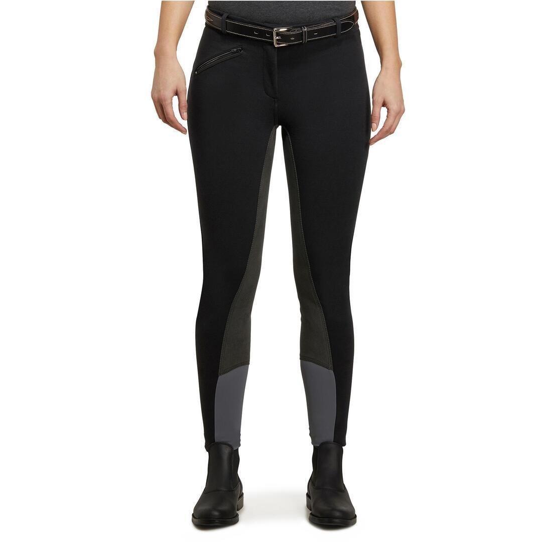 Large  180 Fullseat Women's Horse Riding Jodhpurs, Black, , large image number 4