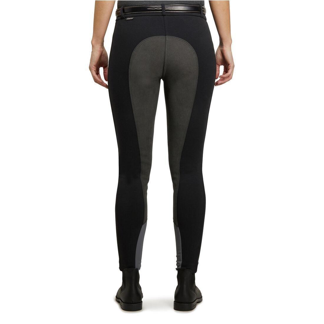 Large  180 Fullseat Women's Horse Riding Jodhpurs, Black, , large image number 6