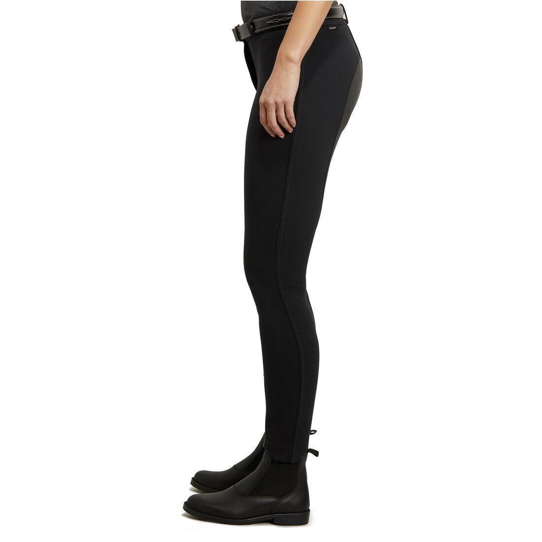 Large  180 Fullseat Women's Horse Riding Jodhpurs, Black, , large image number 7