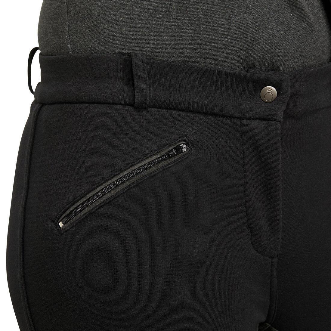 Large  180 Fullseat Women's Horse Riding Jodhpurs, Black, , large image number 8