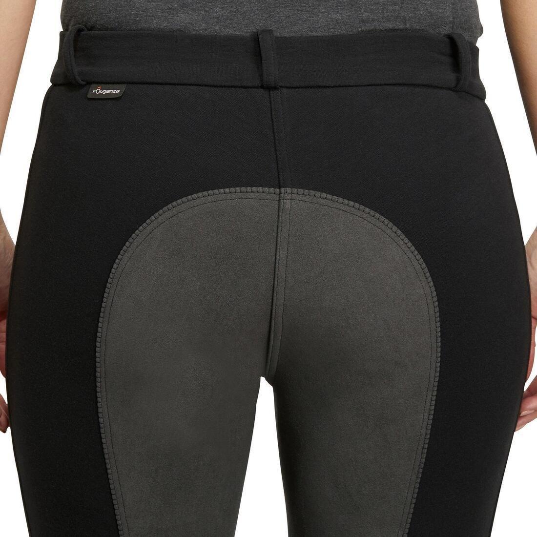 Large  180 Fullseat Women's Horse Riding Jodhpurs, Black, , large image number 9