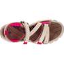 QUECHUA - EU 39  Women's Leather Walking Sandals NH120, Linen