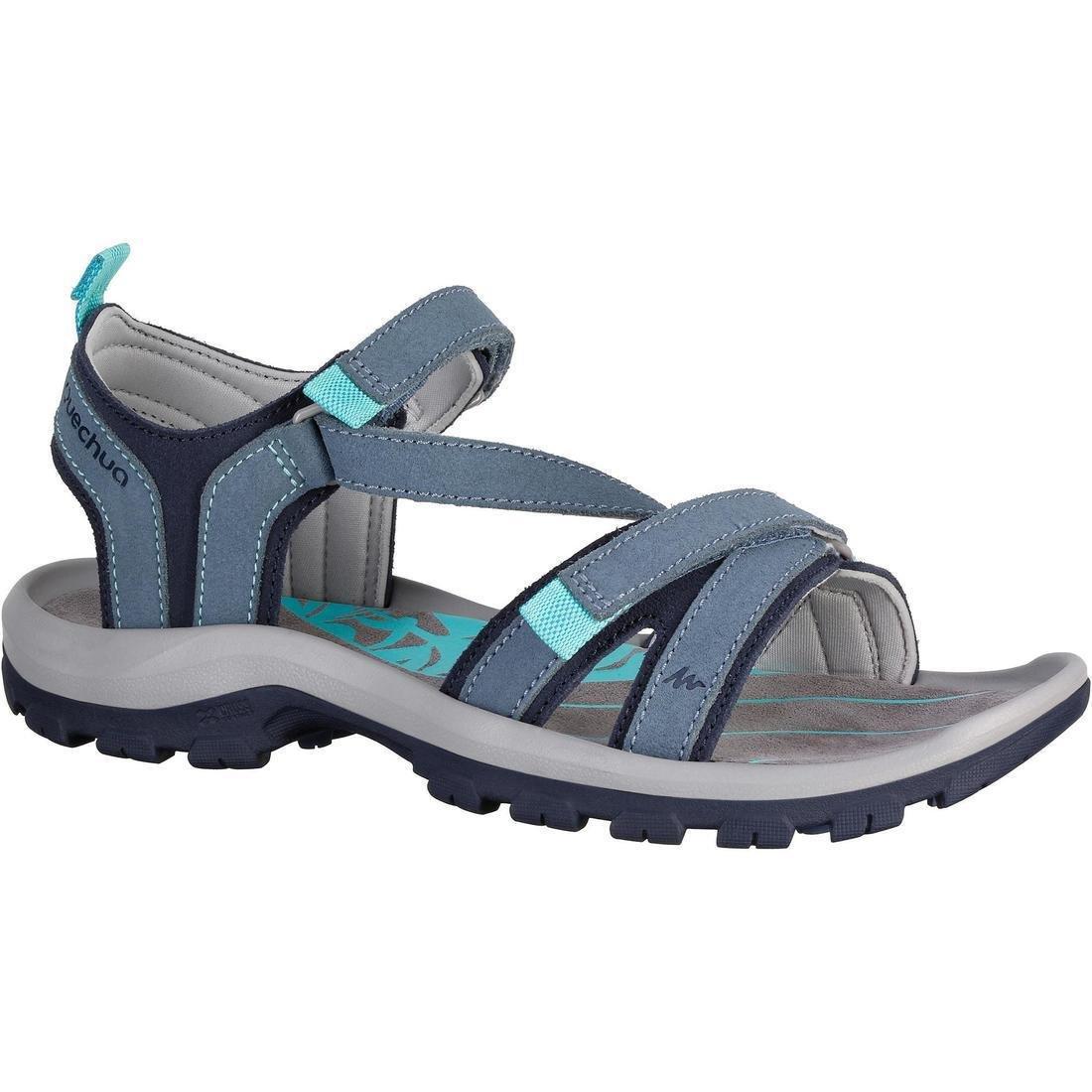 EU 41  Women's Leather Walking Sandals NH120, Linen, , large image number 0