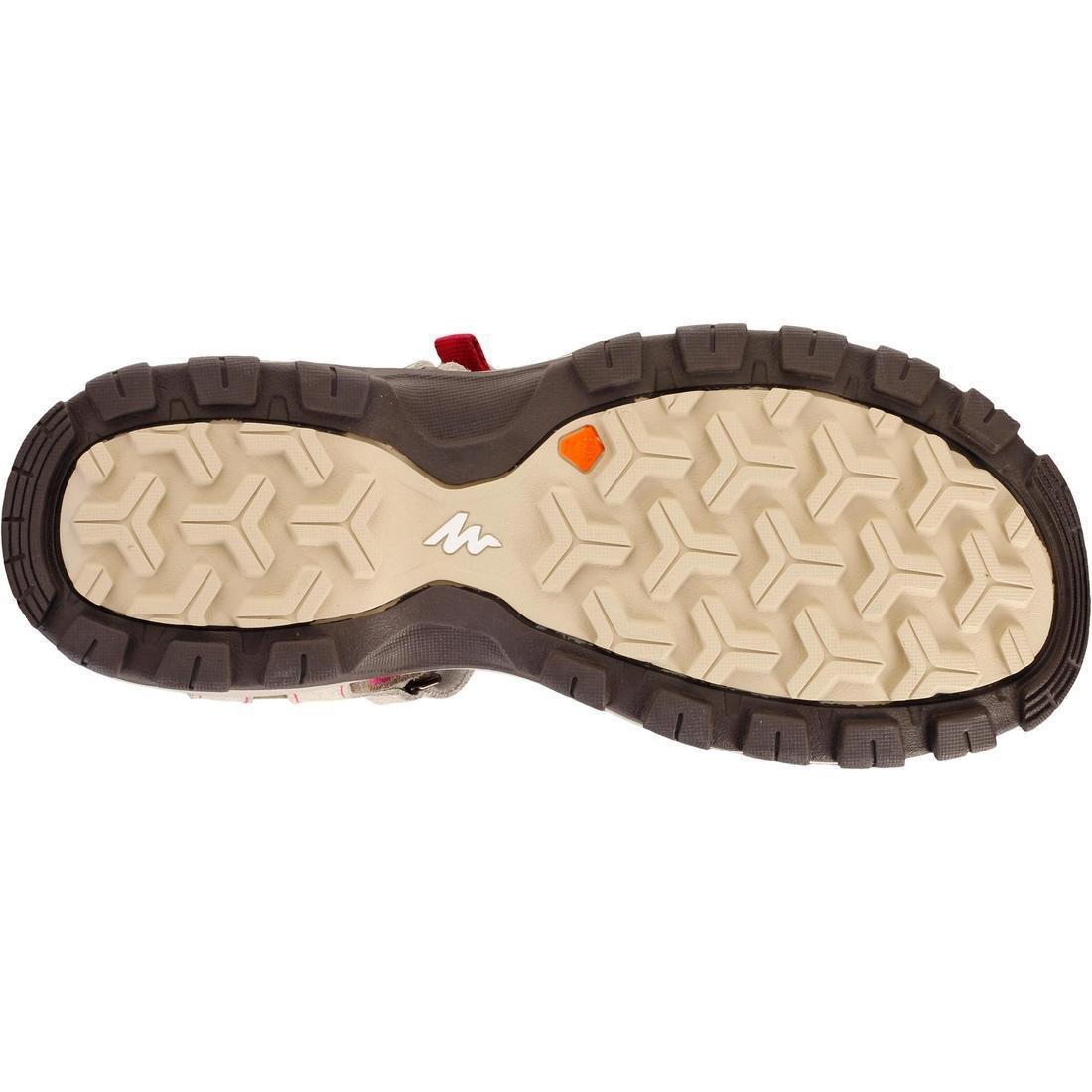 EU 41  Women's Leather Walking Sandals NH120, Linen, , large image number 5