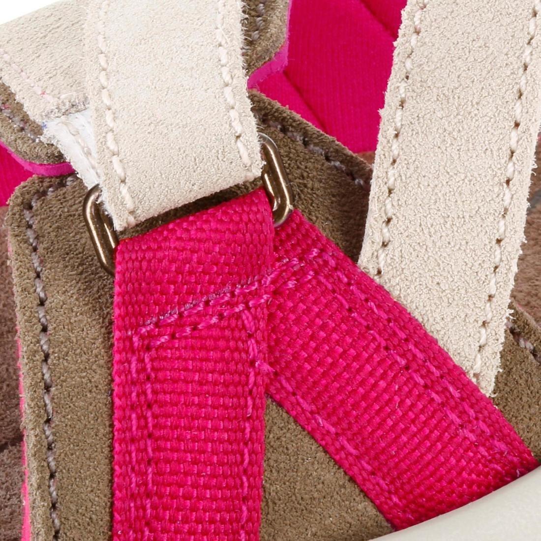 EU 41  Women's Leather Walking Sandals NH120, Linen, , large image number 8