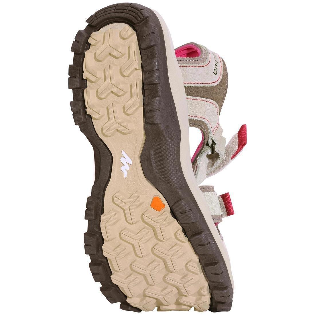EU 41  Women's Leather Walking Sandals NH120, Linen, , large image number 13