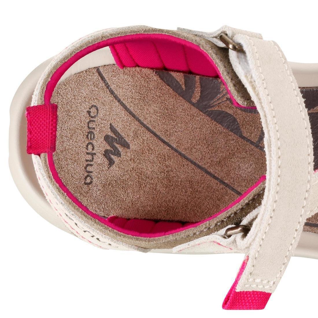 EU 41  Women's Leather Walking Sandals NH120, Linen, , large image number 14