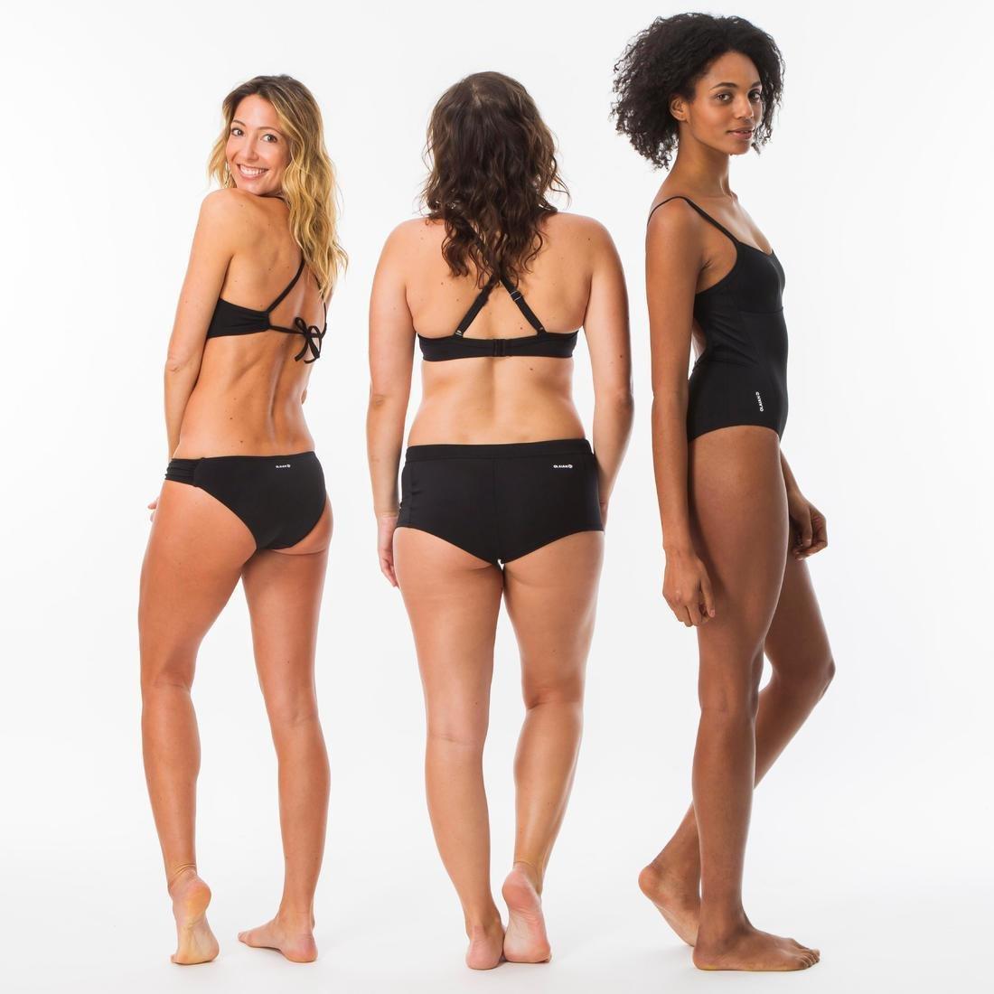 L/XL Niki Womens Surfing Swimsuit Bottoms With Gathering At The Sides, Black, , large image number 12