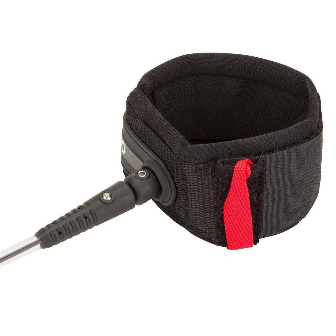 7 mm Diameter Surfboard Leash 7' (210 cm), Black, , large image number 2