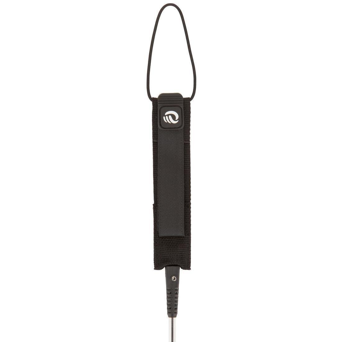 7 mm Diameter Surfboard Leash 7' (210 cm), Black, , large image number 4