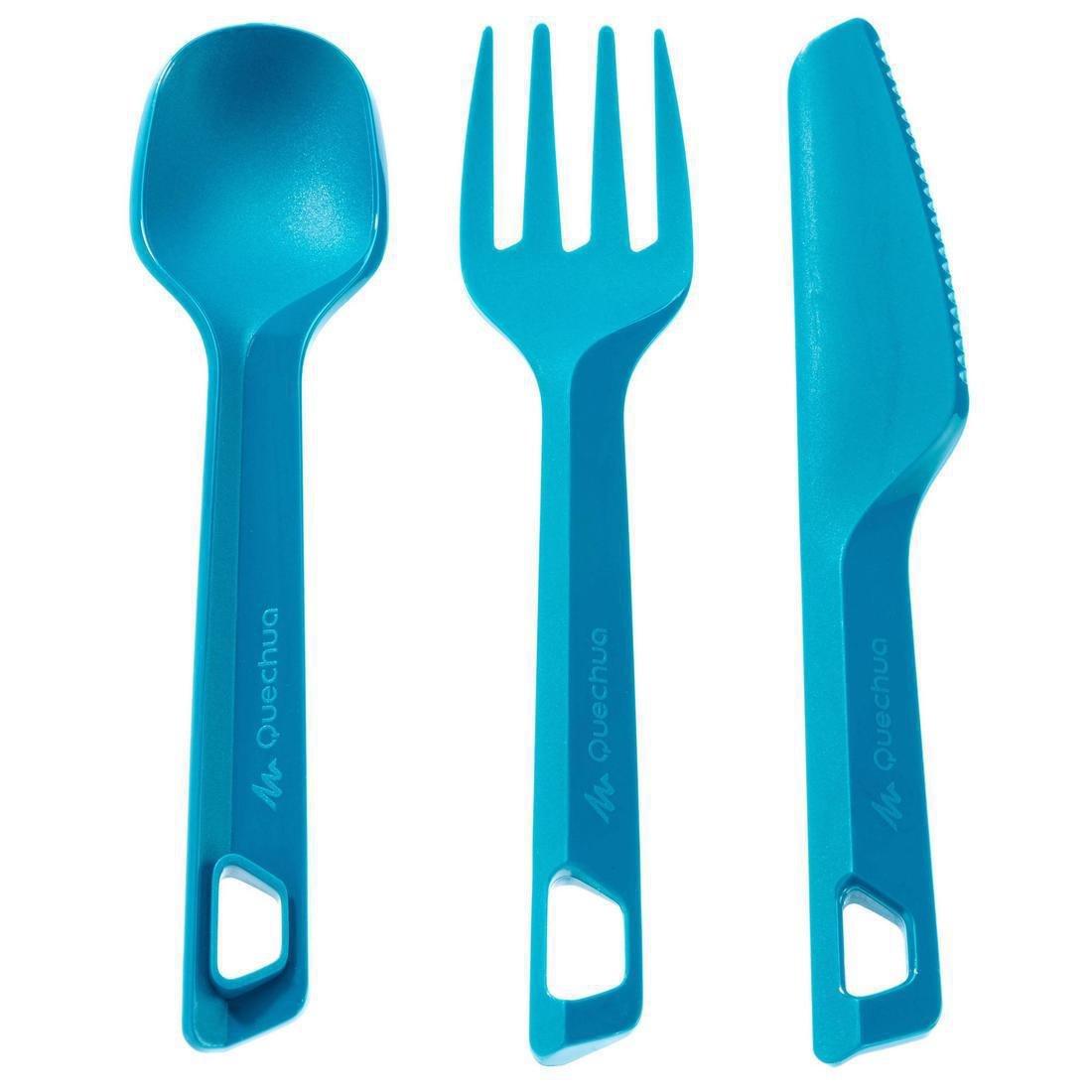 Outdoor Cutlery Set (Knife, Fork, Spoon), Caribbean Green, , large image number 11