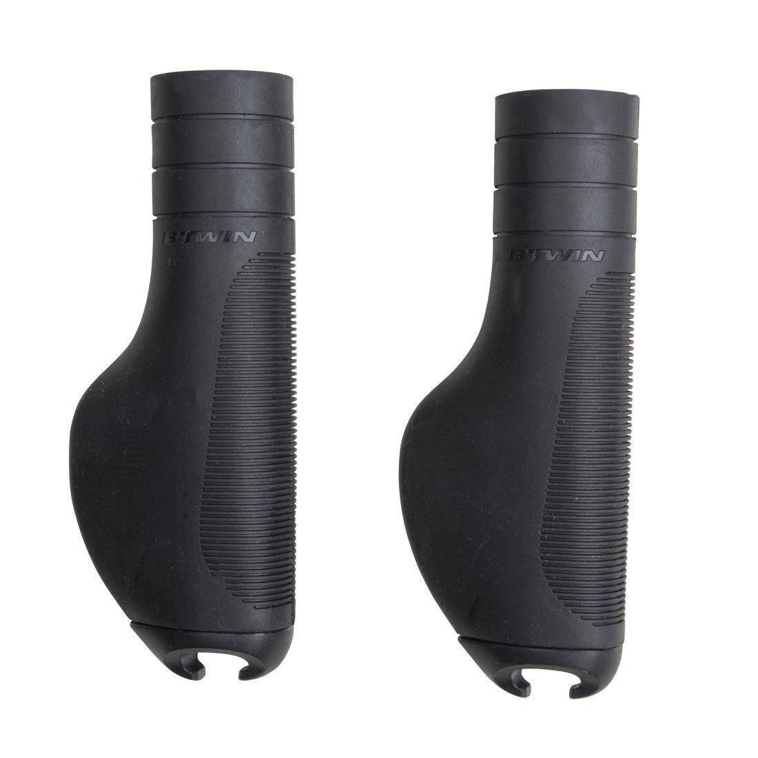 Ergonomic Handlebar Grips City 500, Black, , large image number 0