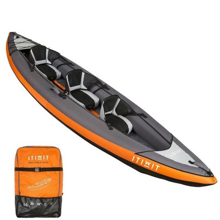 ITIWIT - قوارب الكاياك قابلة للنفخ 2/3 أماكن، اللون برتقالي