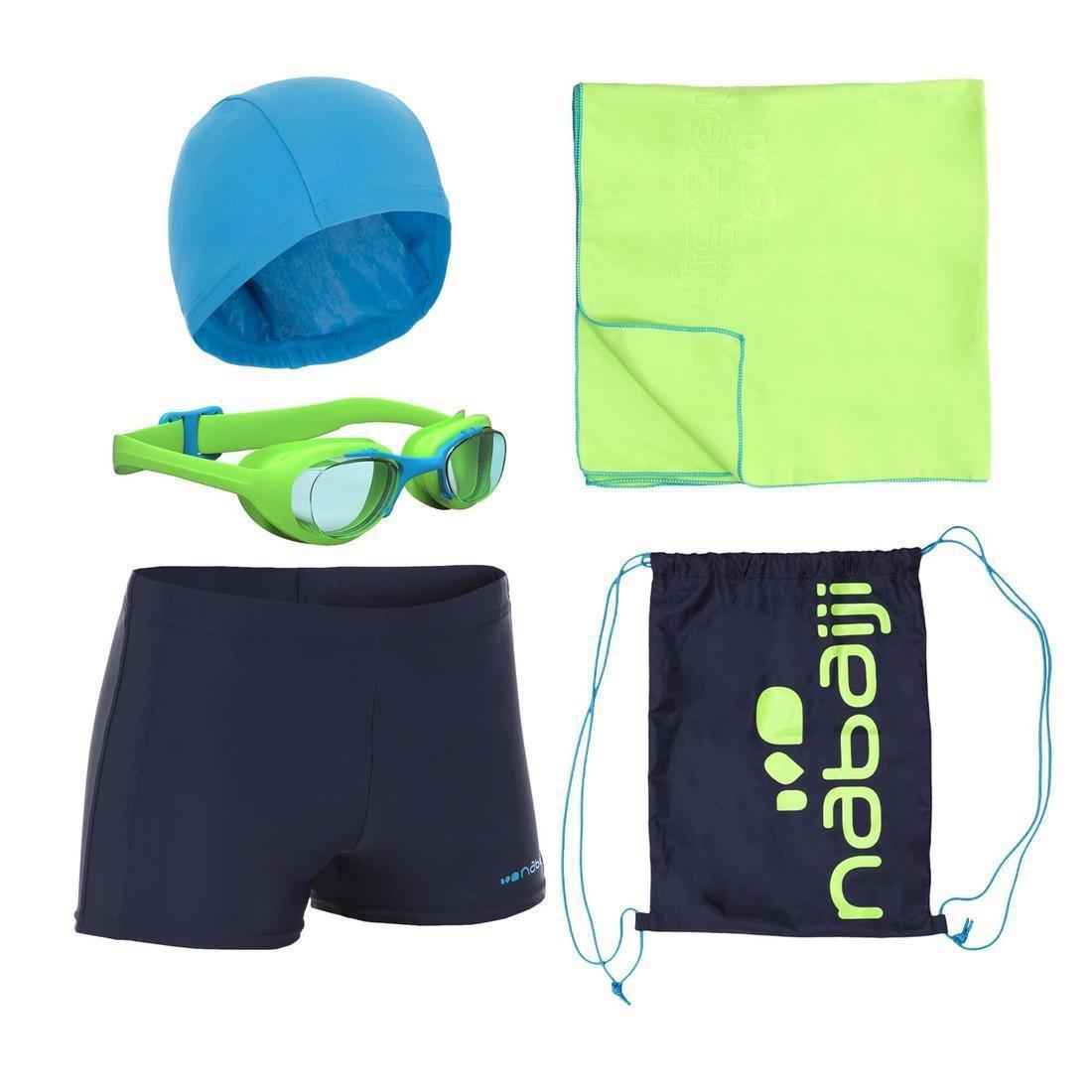 8-9Y  Boys' Swimming Set 100 Start, Fluo Lime, , large image number 0