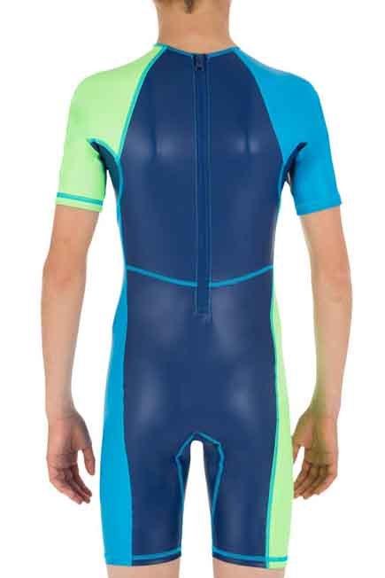 6-7Y  Boys Swimming Wetsuit Shorty 100 Kloupi, Blue, , large image number 10