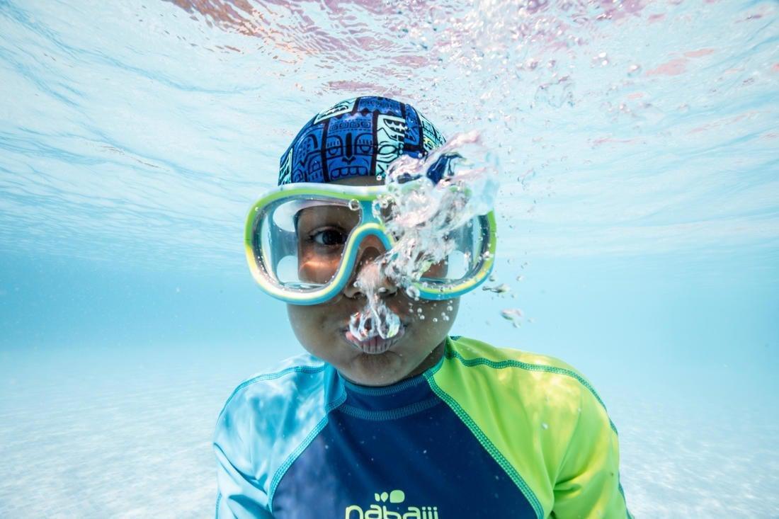 8-9Y  Boys Swimming Wetsuit Shorty 100 Kloupi - Blue/Green, , large image number 6
