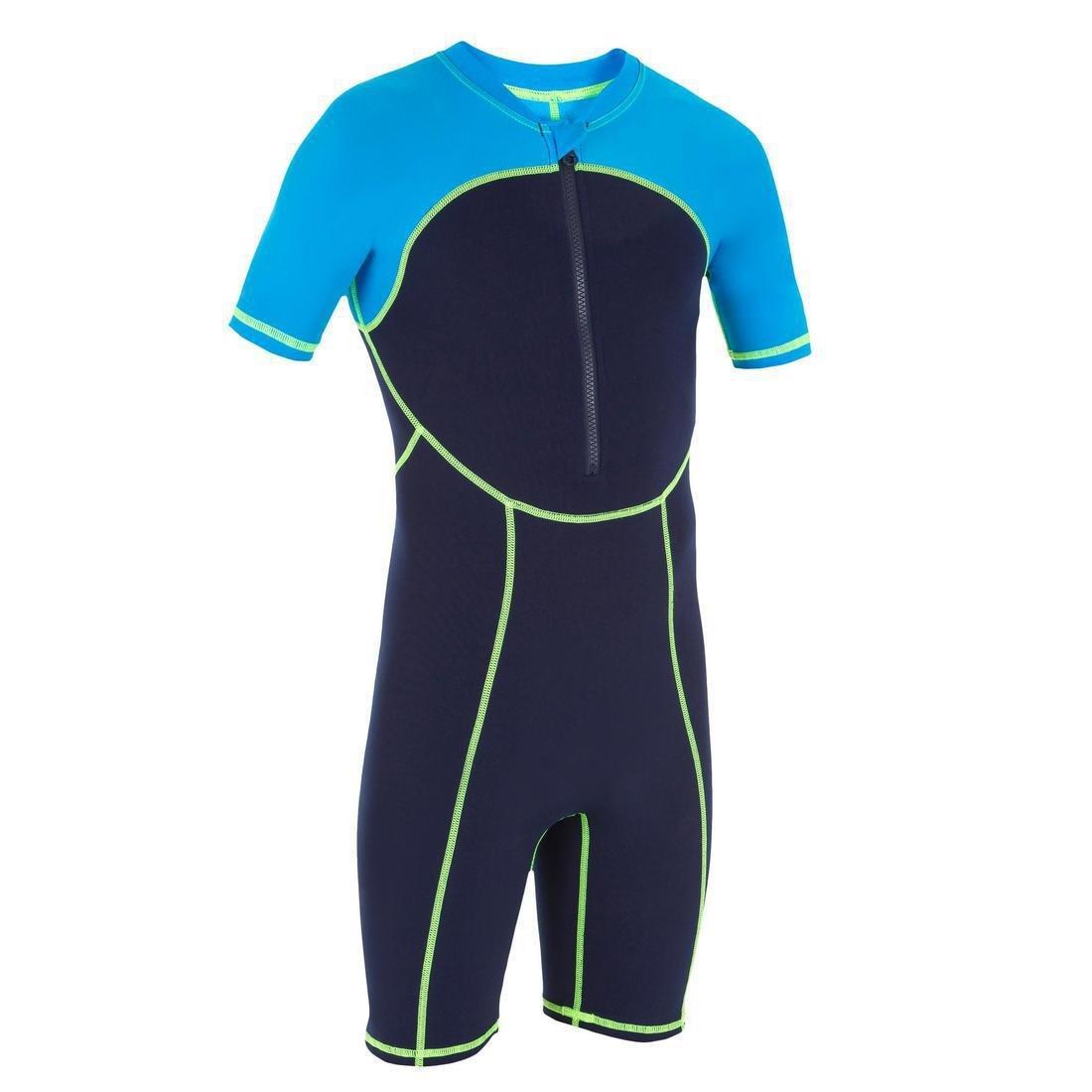 8-9Y  Boys' Shorty Swimsuit 100, Navy Blue, , large image number 0