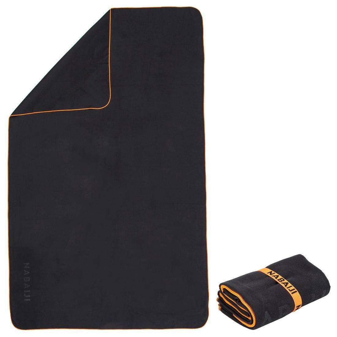 Microfibre Pool Towel Size XL 110 x 175 cm, Black, , large image number 0