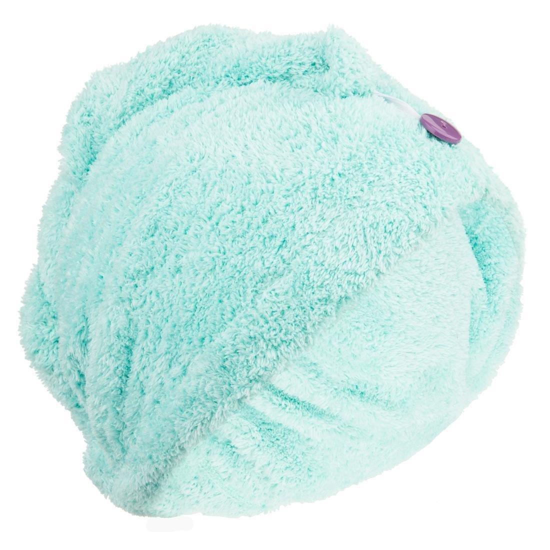 Soft microfibre hair towel, Aqua, , large image number 0