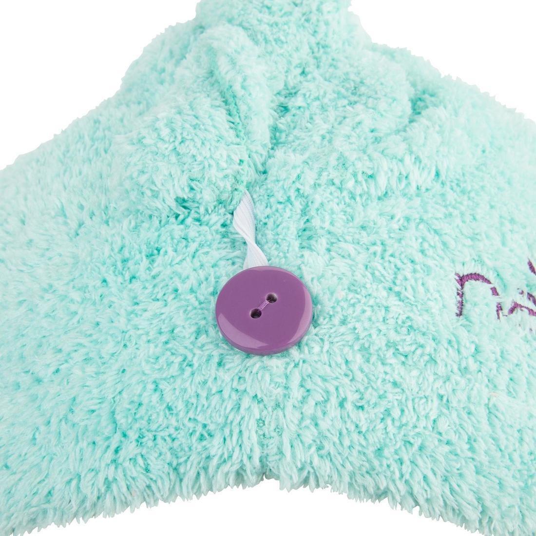 Soft microfibre hair towel, Aqua, , large image number 5
